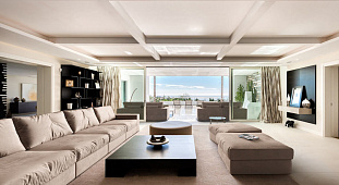 Бежевый диван в интерьере-6, Элитный диван Элизиум